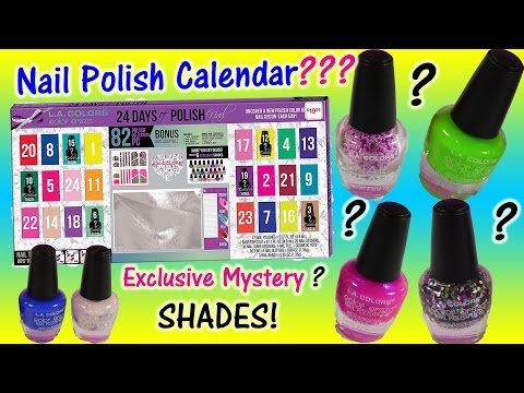 Nail Polish CALENDAR! 24 Days of Nail Polishes Glitter Nail Beads! Exclusive Mystery Shades!