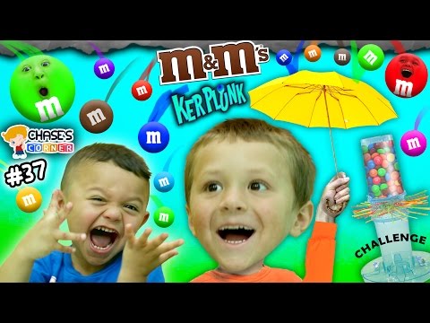 Chase's Corner: FALLING M&M's Challenge w/ Anthony from DINGLE HOPPERZ (#37) | DOH MUCH FUN Kerplunk