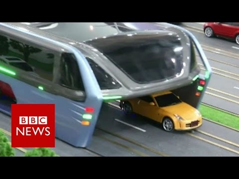 The 'Super Bus' that will drive over cars - BBC News