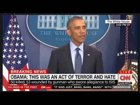 President Barack Obama's speech on Orlando Florida's Massacre on Saturday June 11th, 2016