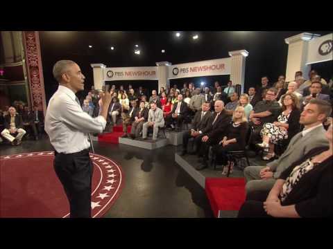 Why restrict 'good' gun owners, resident asks President Obama at town hall