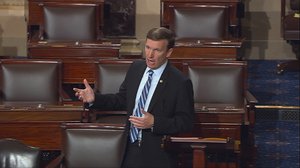 This frame grab provided by Senate Television shows Sen. Chris Murphy, D-Conn. speaking on the floor of the Senate on Capitol Hill in Washington, Wednesday, June 15, 2016, where he launched a filibuster demanding a vote on gun control measures.