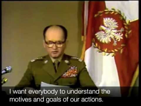 Jaruzelski declares martial law in Poland (English subtitles)