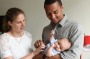 Ernest Chunge with his wife Fiona Copeman and baby Charles.