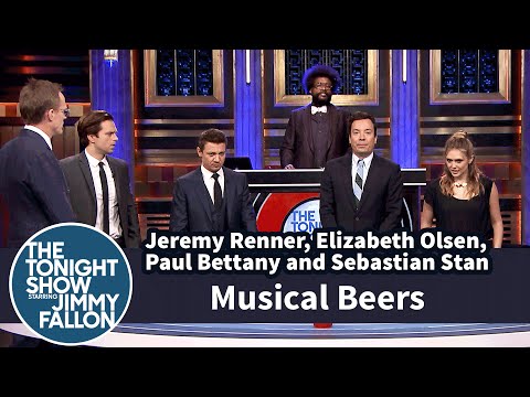 Musical Beers with Jeremy Renner, Elizabeth Olsen, Paul Bettany and Sebastian Stan