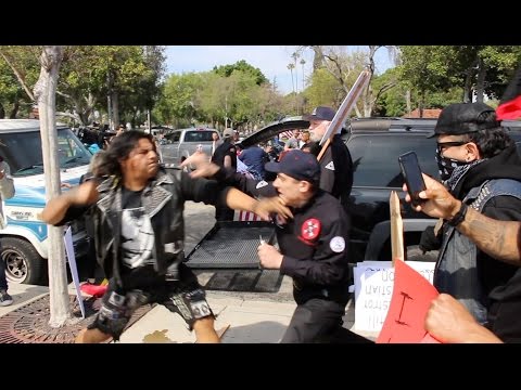 FULL FIGHT VIDEO: The KKK Gets Beat Up in Anaheim