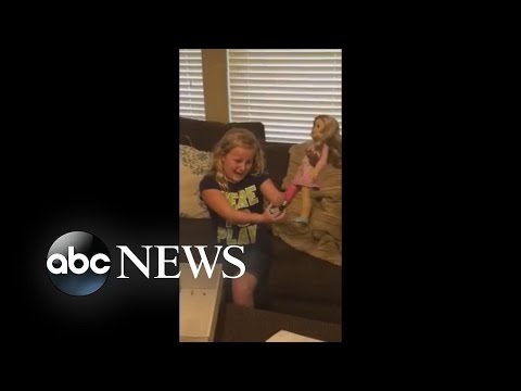 Girl Overjoyed at Doll With Matching Prosthetic Leg