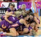 The Firebirds celebrate victory after the 2015 ANZ Championship Grand Final match between the Firebirds and the Swifts ...