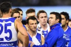 North Melbourne coach Brad Scott has questioned the umpires' integrity. 