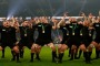 One last dance: Victorious New Zealand players perform the Haka to celebrate winning the Webb Ellis Cup.