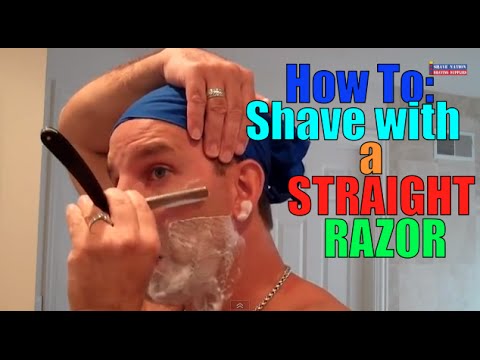 BEST HOW TO SHAVE WITH A STRAIGHT RAZOR DOVO WET SHAVING TUTORIAL GEOFATBOY SHAVENATION.COM