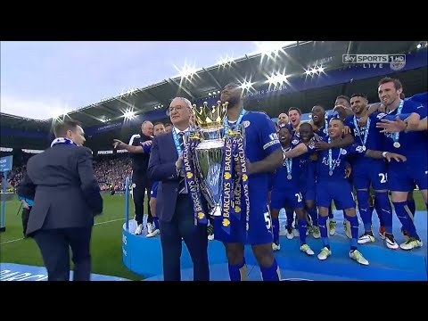 Leicester City - Champions Trophy Celebration - English Commentary - HD 720p (07/05/2016)