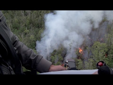 Hawaii Lava Flow Overflight - Raw Video from Sept. 8, 2014