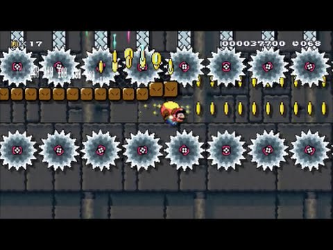 【Super Mario Maker】クリア率0.01%(1/5245)マント必須の超鬼畜飛行コースに挑戦【マリオメーカー】