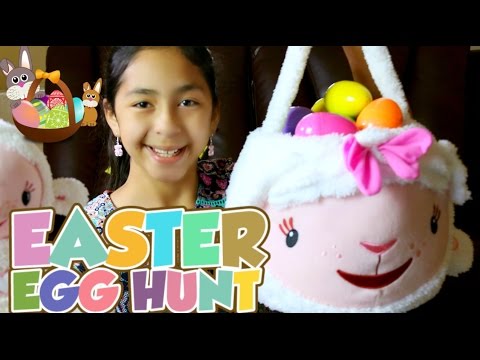 Easter Egg Hunt Lambie Easter Basket + Surprise Eggs Opening|B2cutecupcakes