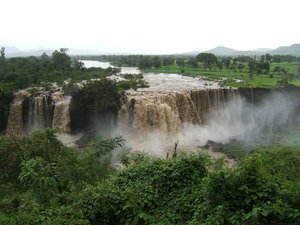 The Blue Nile (Amharic: ዓባይ?; transliterated: ʿAbbai, but pronounced Abbai; Arabic: النيل الأزرق‎; transliterated: an-Nīl al-Āzraq) is a river originating at Lake Tana in Ethiopia. With the White Nile, the river is one of the two major tributaries of the Nile. The upper reaches of the river is called the Abbay in Ethiopia, where it is considered holy by many, and is believed to be the Gihon river mentioned as flowing out of the Garden of Eden in Genesis 2.[1]