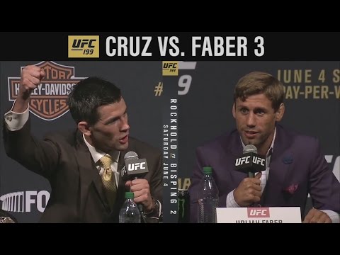 Cruz, Faber exchange more insults at UFC 199 press conference