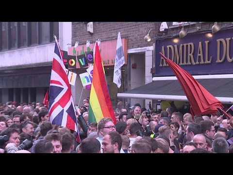 Vigil held in London's Soho for victims of Orlando shooting