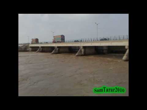 Flood In Chenab River, Passing From Head Qadirabad, Pakistan.