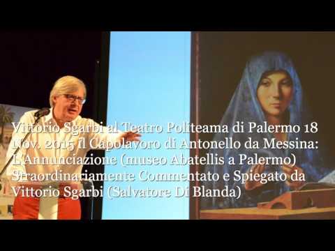 Sgarbi commento straordinario dell'Annunciazione di Antonello da Messina (Abatellis a Palermo)