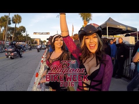 Daytona Bike Week Main St walk.- Raw Footage