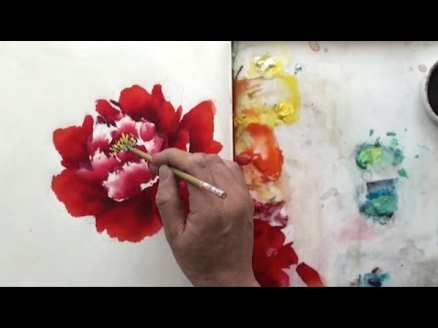 How to Paint Flower Petals in Chinese Watercolor Art