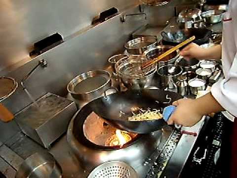 wok cooking by a Professional Chinese chef