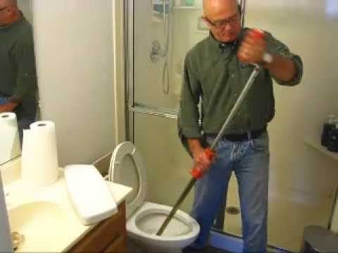 How to Clear a Toilet Clog using a Closet Auger