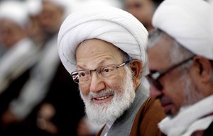 Sheik Isa Qassim, Bahrain's top Shiite Muslim cleric