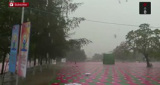 Heavy Rain At Venue Of International Day Of Yoga