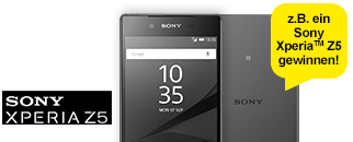 z.B. ein Sony Xperia™ Z5 gewinnen