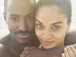 Shanina Shaik and her fiance DJ Ruckus