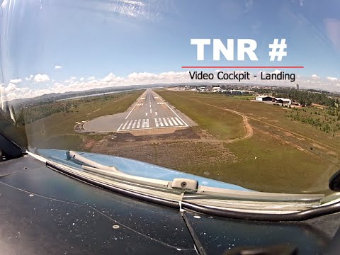 Landing at Antananarivo, Ivato (TNR) Madagascar - Cockpit View