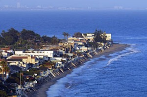 Overhead of Malibu Colony, off Pacific Coast Hwy.