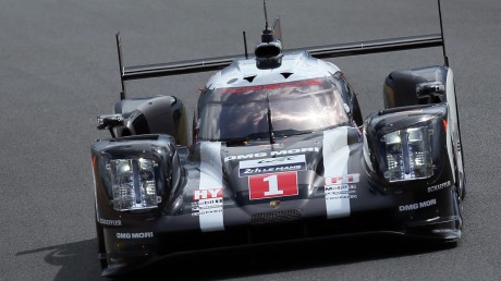 The Porsche 919 Hybrid No1 of the Porsche Team driven by Timo Bernhard of Germany, Brendon Hartley of New Zealand and ...