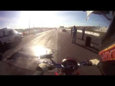 Castrol Raceway XR650R Supermoto Drag Racing 1/4 mile