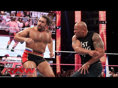 The Rock confronts Rusev: Raw, Oct. 6, 2014