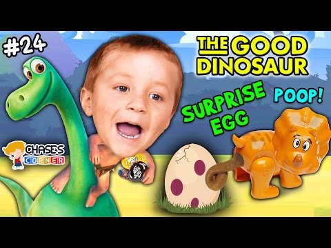 Chase's Corner: The GOOD DINOSAUR Surprise Egg!  A Messy, Wet, Poopy Fun Time (#24) | DOH MUCH FUN