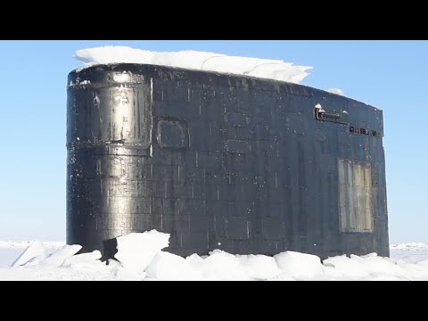 Massive US Submarines Breaking Through Ocean of Ice in the Arctic