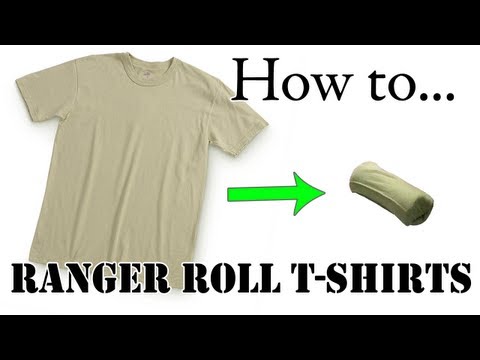 Army Packing Hack: How to Army Fold a T-Shirt, Basic Training Style - The Best Ranger Roll Tutorial