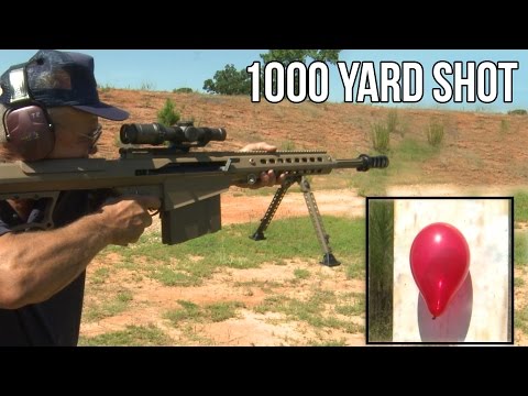 1000 yd Standing Barrett 50 cal quick scope shot in 2 seconds record by Jerry Miculek!