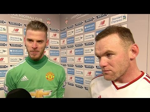 Liverpool 0-1 Manchester United - Wayne Rooney & David de Gea Post Match Interview