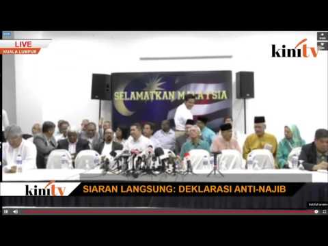 LIVE: Anti-Najib Declaration