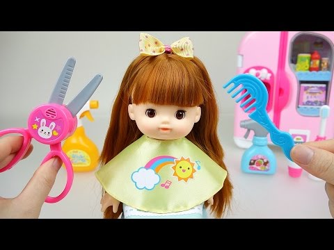 Baby Doll hair cut toys 콩순이 와 뽀로로 똘똘이 미용실 장난감 놀이