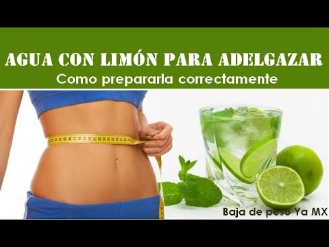 Agua con limón para adelgazar, preparación correcta