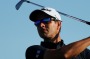 In the hunt: Adam Scott watches his tee shot on the eighth hole during the continuation of the second round of the U.S. ...