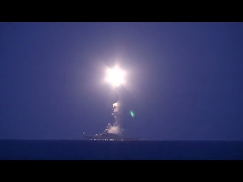 FIRST VIDEO: Russian warships attack ISIS positions in Syria from Caspian Sea