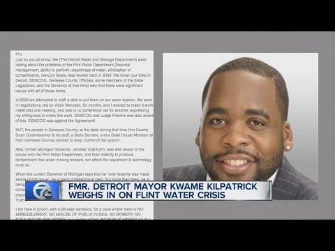 Former Detroit Mayor Kwame Kilpatrick comments on Flint Water Crisis with letter from prison