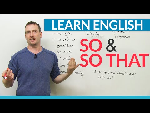 Learn English Grammar: How to use SO & SO THAT