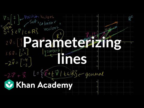 Parametric representations of lines | Vectors and spaces | Linear Algebra | Khan Academy